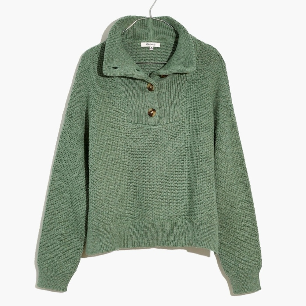 Madewell Candy Button Mockneck Sweater